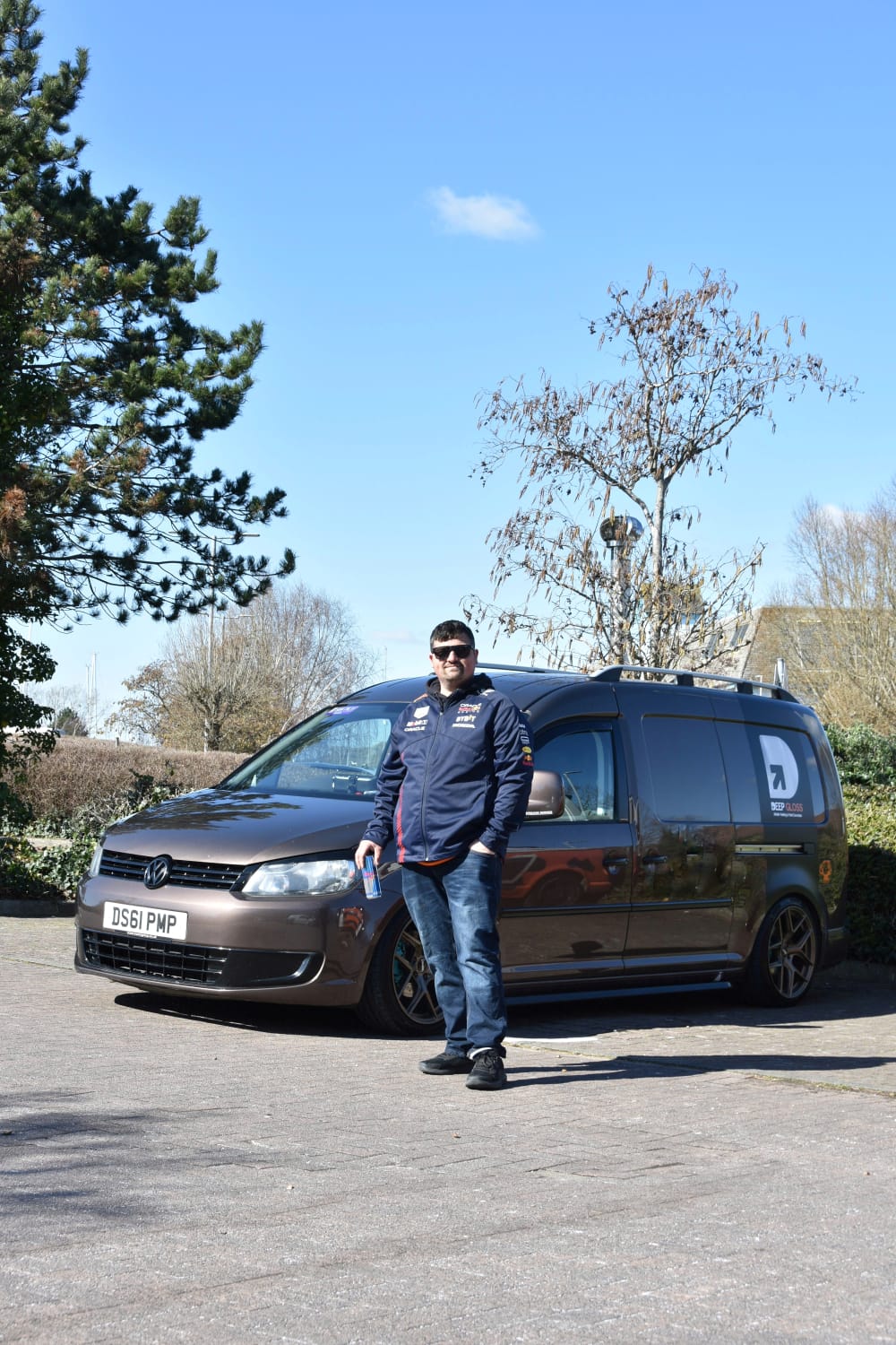 Dan from Deep Gloss with mobile valeting van West Sussex